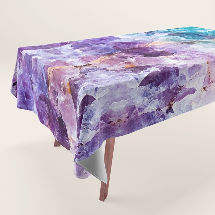 Multicolor quartz texture Tablecloth Gallery Image 1