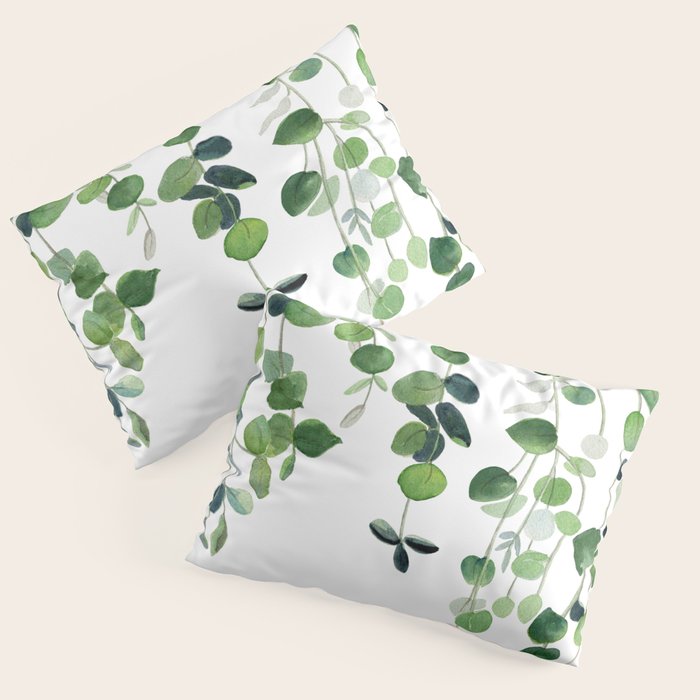 Eucalyptus Watercolor 2  Pillow Sham Gallery Image 3