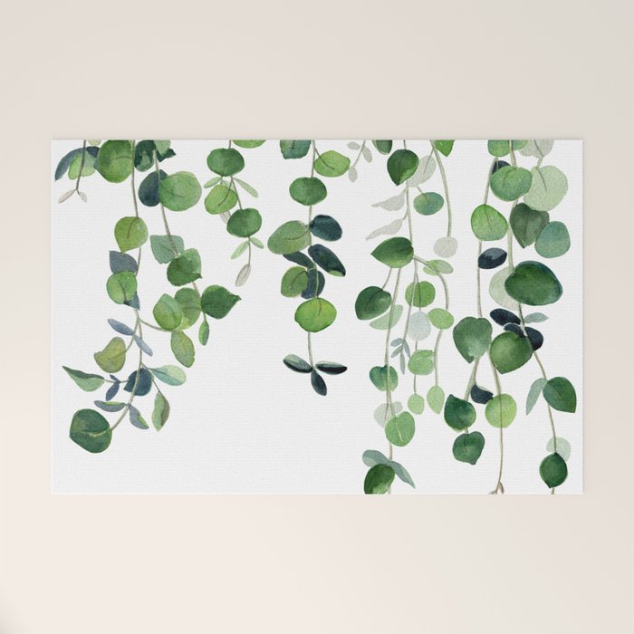 Eucalyptus Watercolor 2  Welcome Mat Gallery Image 1