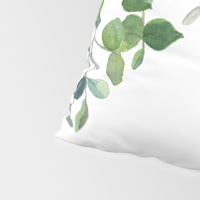 Eucalyptus Watercolor 2  Pillow Sham Gallery Image 4