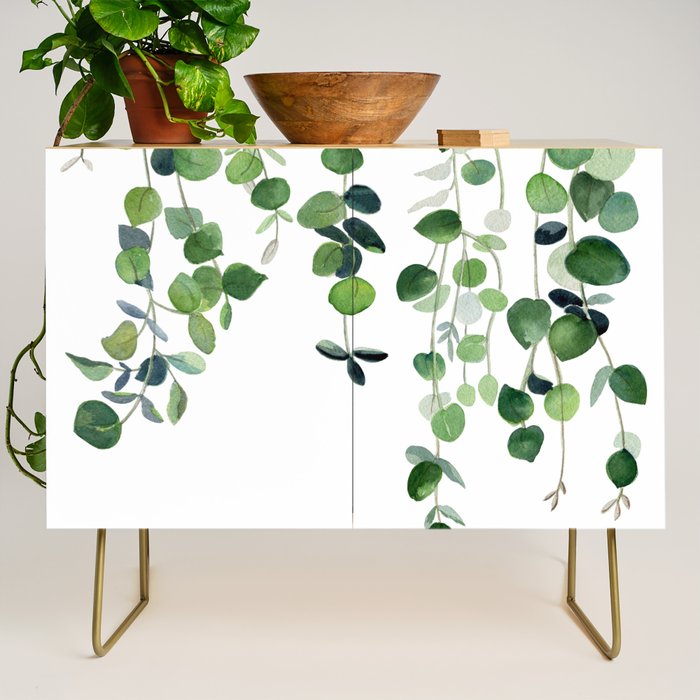 Eucalyptus Watercolor 2  Credenza Gallery Image 1