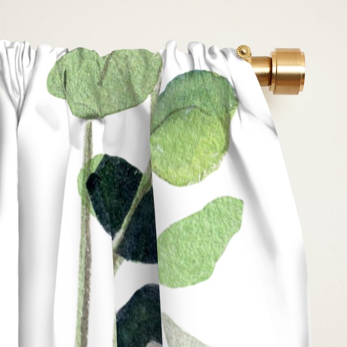Eucalyptus Watercolor 2  Window Curtain Gallery Image 2