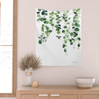 Eucalyptus Watercolor 2  Wall Tapestry Gallery Image 2