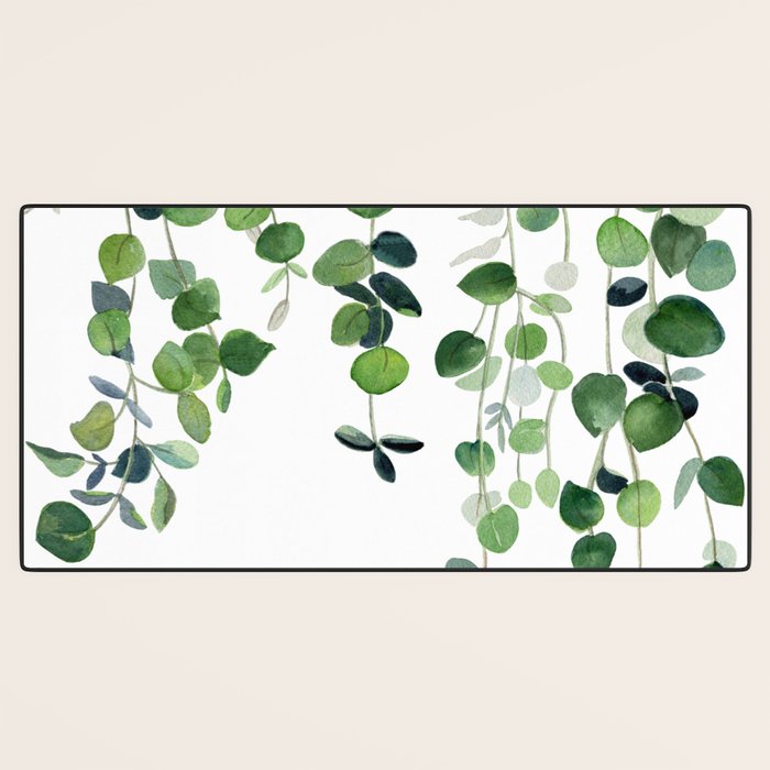 Eucalyptus Watercolor 2  Desk Mat Gallery Image 3