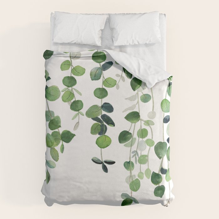 Eucalyptus Watercolor 2  Duvet Cover Gallery Image 6