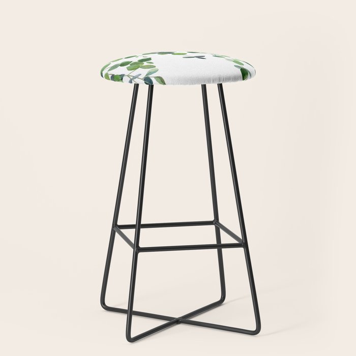 Eucalyptus Watercolor 2  Stool Gallery Image 1