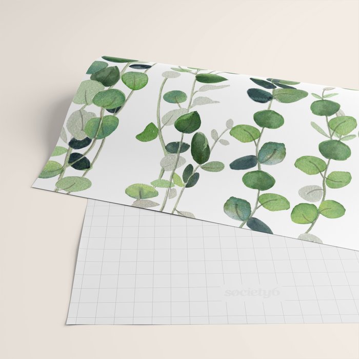 Eucalyptus Watercolor 2  Wrapping Paper Gallery Image 2