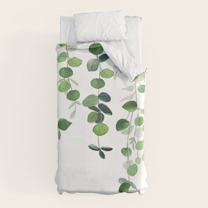 Eucalyptus Watercolor 2  Duvet Cover Gallery Image 5