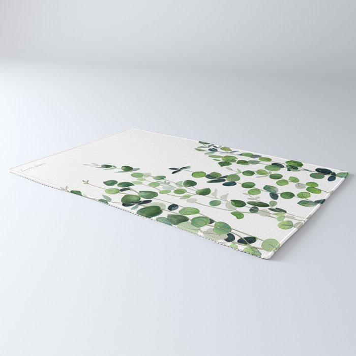 Eucalyptus Watercolor 2  Rug Gallery Image 3