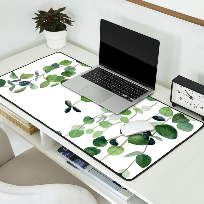 Eucalyptus Watercolor 2  Desk Mat Gallery Image 2