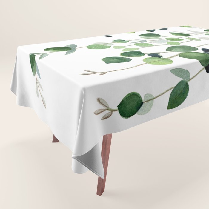 Eucalyptus Watercolor 2  Tablecloth Gallery Image 1