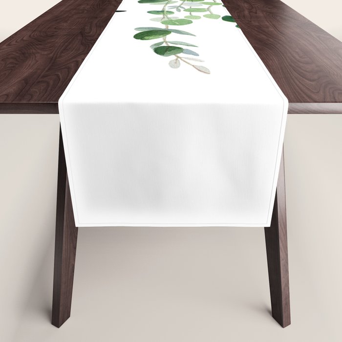 Eucalyptus Watercolor 2  Table Runner Gallery Image 1