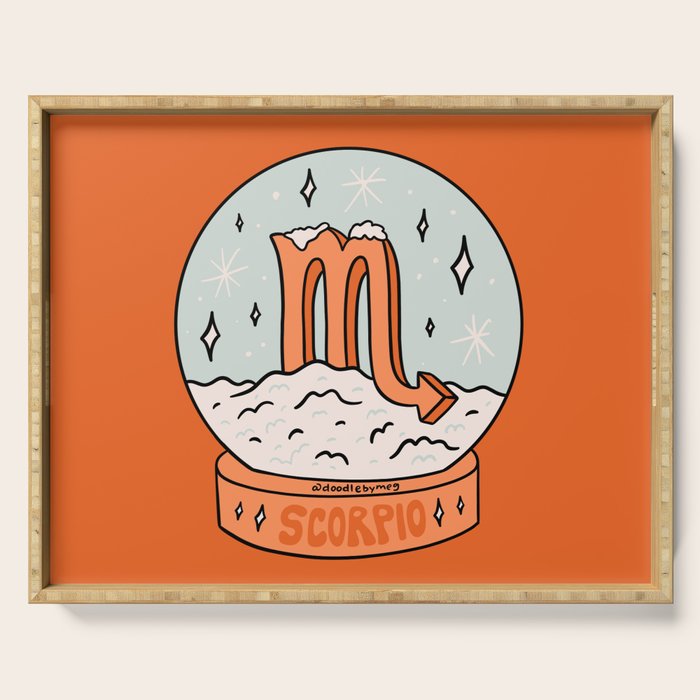 Scorpio Snow Globe Serving Tray Gallery Image 1