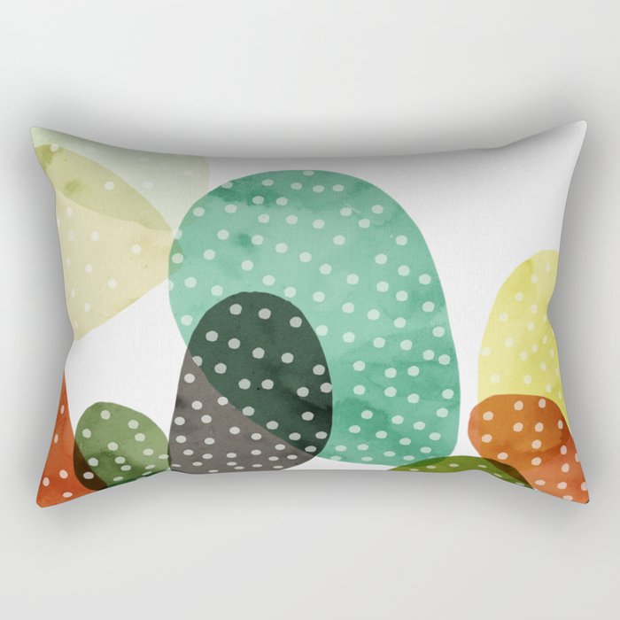 Cactus watercolor Rectangular Pillow Gallery Image 2