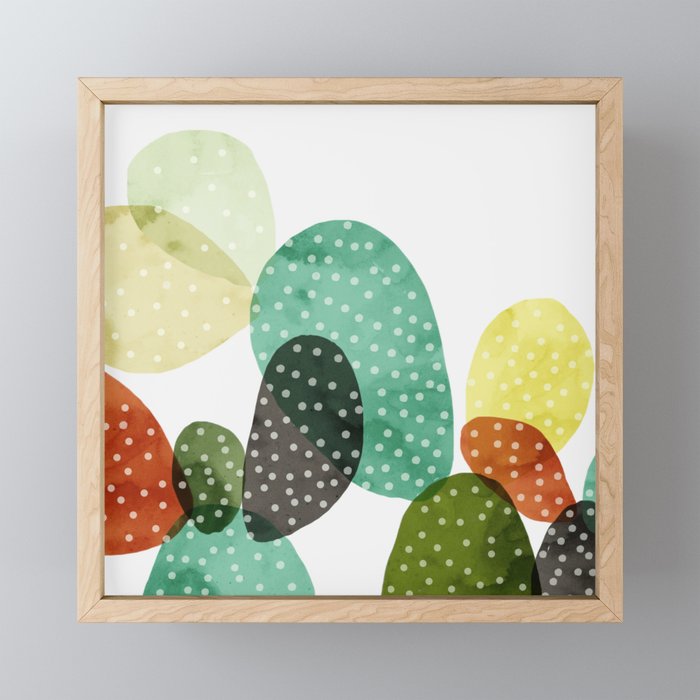Cactus watercolor Mini Art Print Gallery Image 1