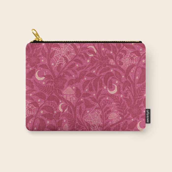 Mysterious Garden - dark pink Carry All Pouch Gallery Image 1