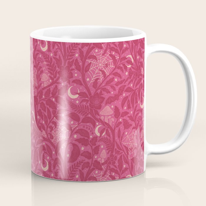 Mysterious Garden - dark pink Coffee Mug Gallery Image 1