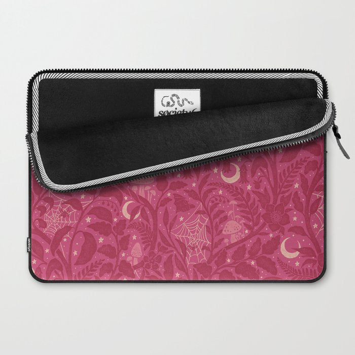 Mysterious Garden - dark pink Laptop Sleeve Gallery Image 2