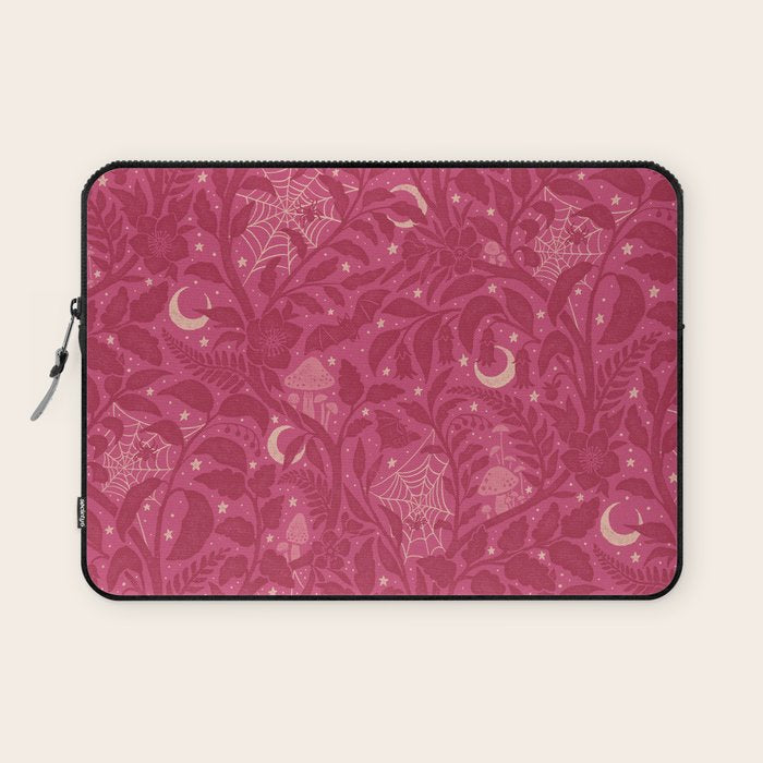 Mysterious Garden - dark pink Laptop Sleeve Gallery Image 1