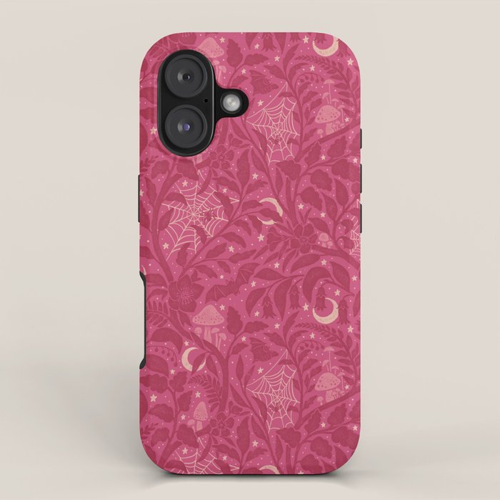 Mysterious Garden - dark pink iPhone Case Gallery Image 1