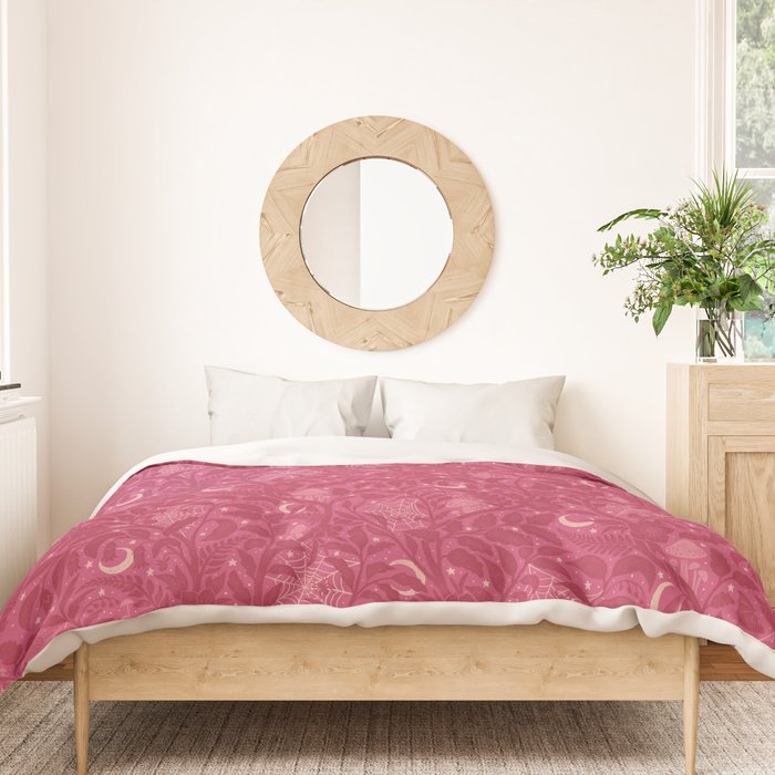 Mysterious Garden - dark pink Duvet Cover Gallery Image 3