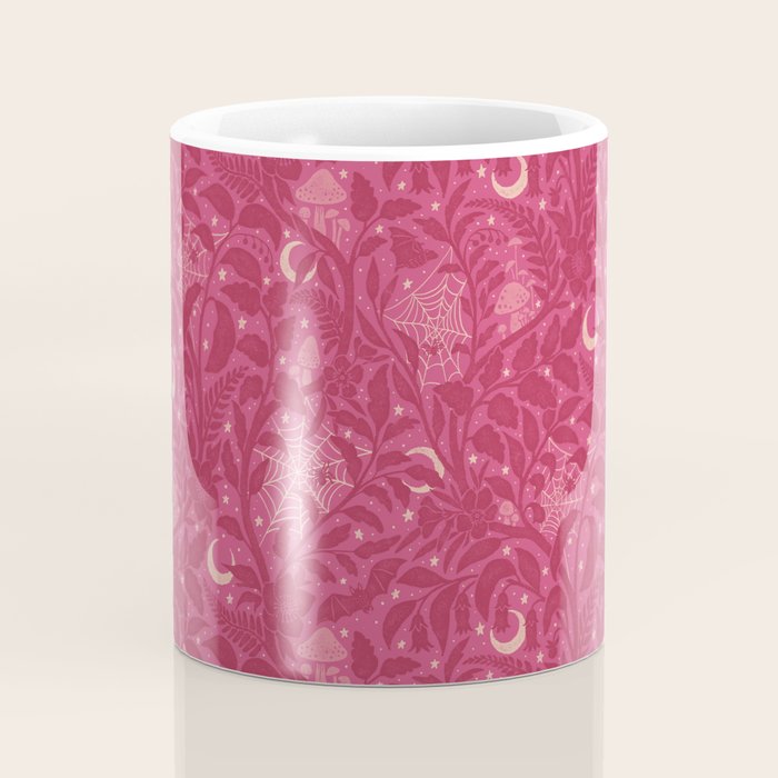 Mysterious Garden - dark pink Coffee Mug Gallery Image 4
