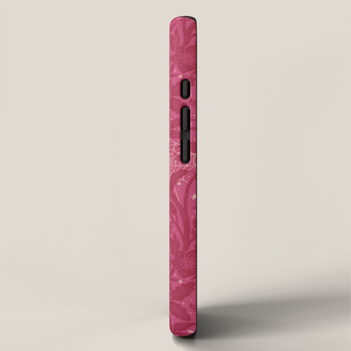 Mysterious Garden - dark pink iPhone Case Gallery Image 2