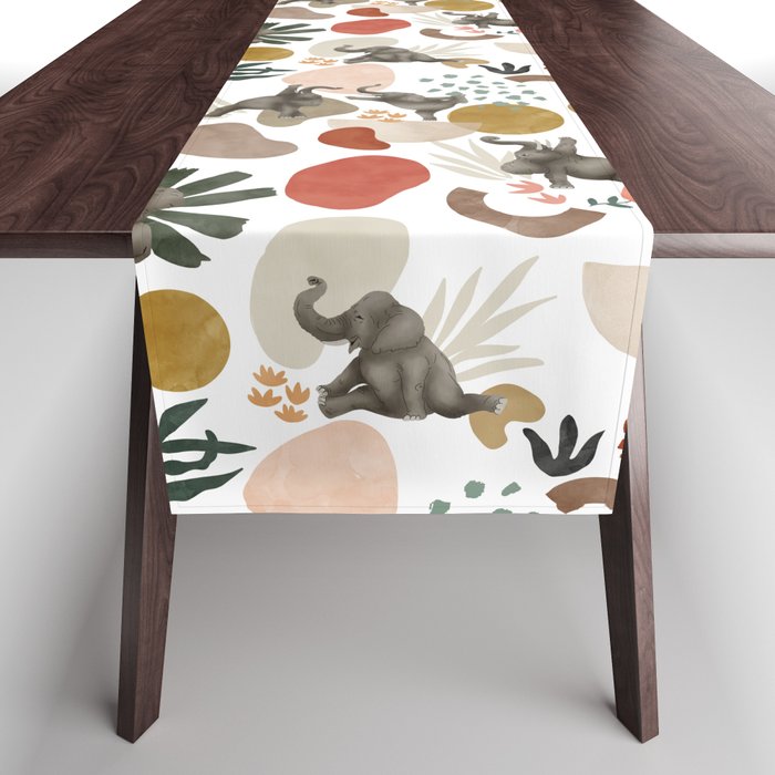 Elephant yoga 01 Table Runner Gallery Image 1