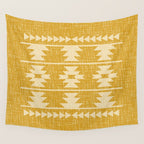 Southwestern Pattern 136 Yellow Wall Tapestry Gallery Image 4