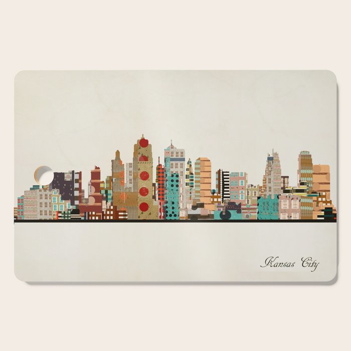 kansas city skyline Cutting Board Gallery Image 1
