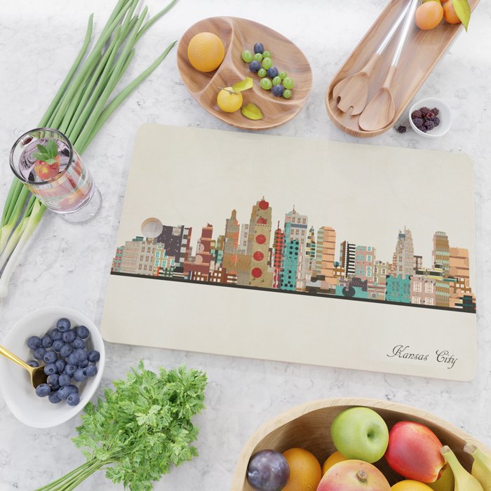 kansas city skyline Cutting Board Gallery Image 2