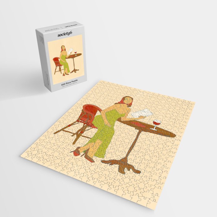 Woman at a Cafe in Rome Jigsaw Puzzle Gallery Image 2
