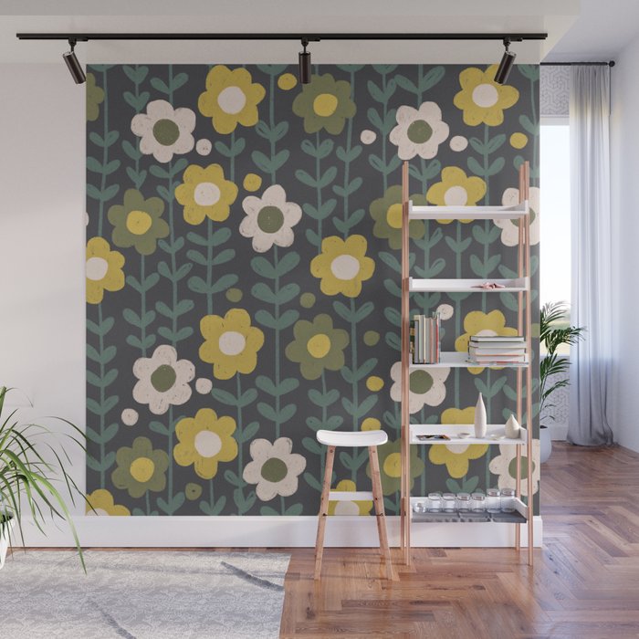 Dark green Wall Mural Gallery Image 1