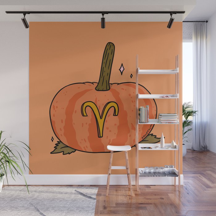 Aries Pumpkin Wall Mural Gallery Image 1