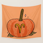 Aries Pumpkin Wall Tapestry Gallery Image 4