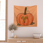 Aries Pumpkin Wall Tapestry Gallery Image 2