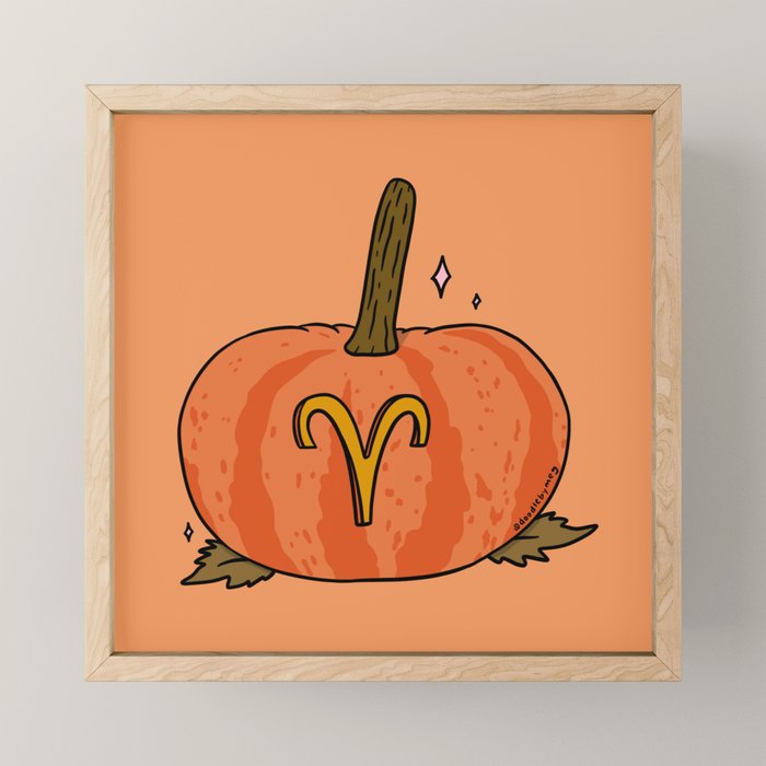 Aries Pumpkin Mini Art Print Gallery Image 1