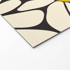 Big Daisy - Groovy Flower - Black, White and Yellow Welcome Mat Gallery Image 2