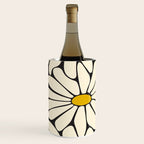 Big Daisy - Groovy Flower - Black, White and Yellow Wine Chiller Gallery Image 2
