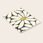 Big Daisy - Groovy Flower - Black, White and Yellow Notebook Gallery Image 2