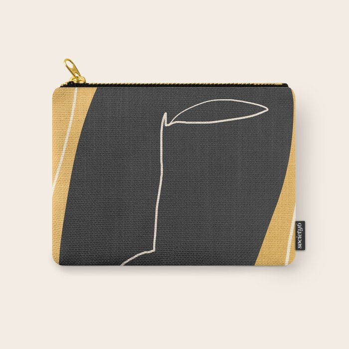 Abstract Face 10 Carry All Pouch Gallery Image 1