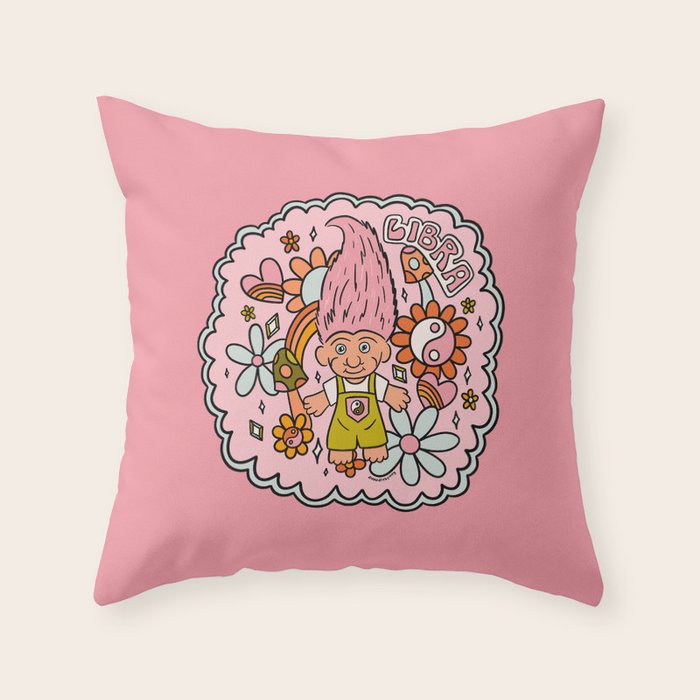 Libra Troll Throw Pillow Gallery Image 1