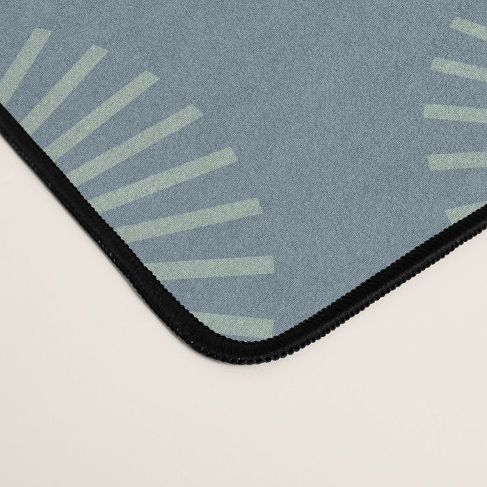 Boho Summer Sun Pattern V Neutral Blue Sage Green Desk Mat Gallery Image 4
