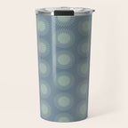 Boho Summer Sun Pattern V Neutral Blue Sage Green Travel Mug Gallery Image 1