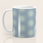 Boho Summer Sun Pattern V Neutral Blue Sage Green Coffee Mug Gallery Image 3