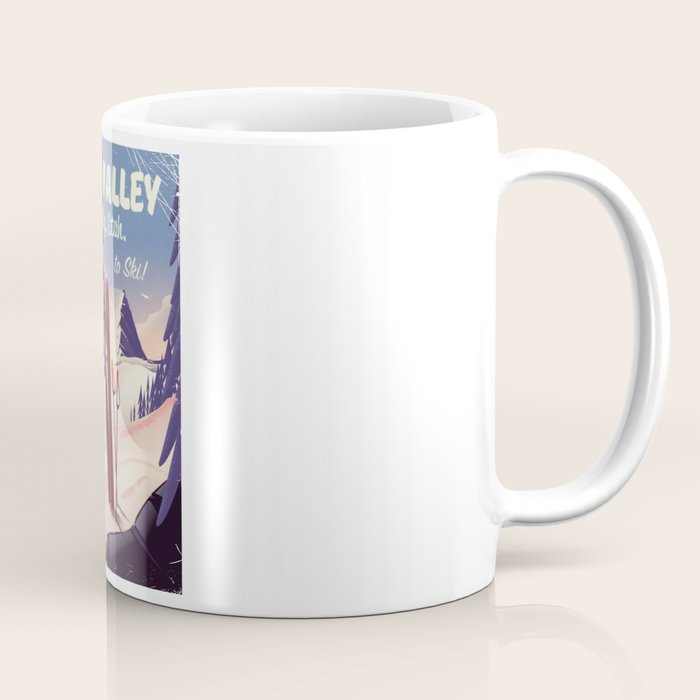 Deer Valley, park city, Utah, ski poster print. Coffee Mug Gallery Image 1
