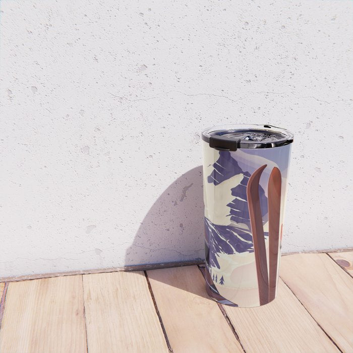 Deer Valley, park city, Utah, ski poster print. Travel Mug Gallery Image 4