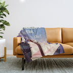 Deer Valley, park city, Utah, ski poster print. Throw Blanket Gallery Image 1