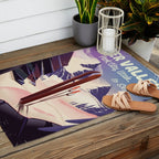 Deer Valley, park city, Utah, ski poster print. Outdoor Rug Gallery Image 2