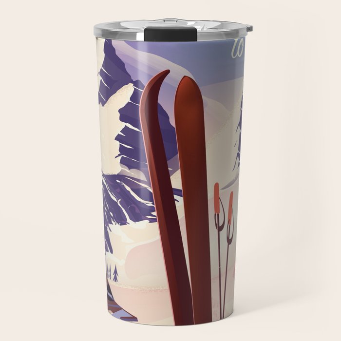 Deer Valley, park city, Utah, ski poster print. Travel Mug Gallery Image 1
